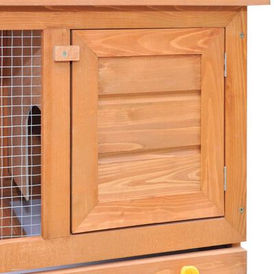 vidaXL Κλουβί Κουνελιών/Σπίτι Μικρών Ζώων Εξωτ. Χώρου 1 Πόρτα Ξύλινο