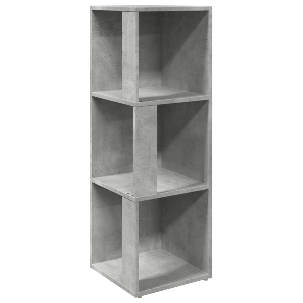 vidaXL Ντουλάπι Γωνιακό Γκρι Σκυροδέματος 33x33x100εκ. από Επεξ. Ξύλο