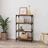 vidaXL Βιβλιοθήκη Καπνιστή Δρυς 60 x 33 x 100 εκ. Επεξ. Ξύλο & Ατσάλι