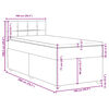 vidaXL Κρεβάτι Boxspring με Στρώμα Σκούρο Γκρι 100x200 εκ. Υφασμάτινο