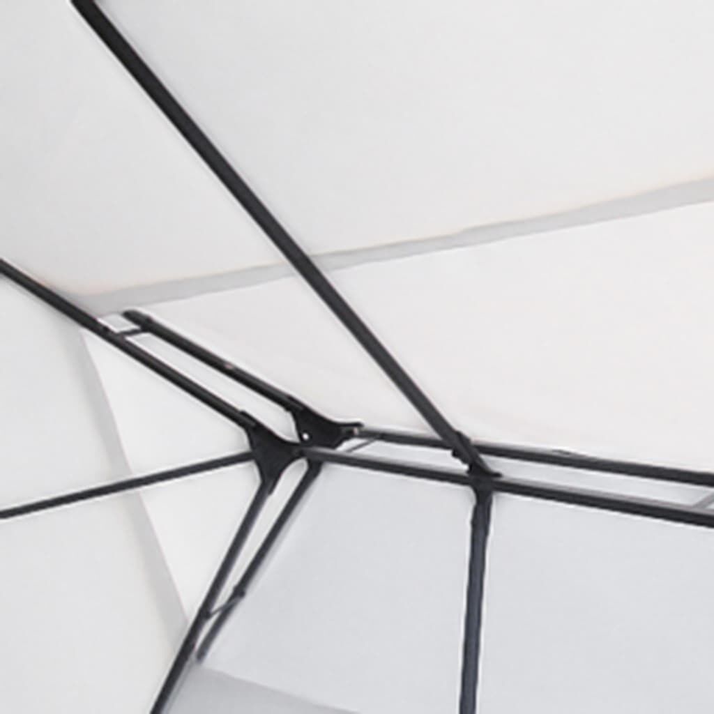 vidaXL Κιόσκι με Φωτάκια LED Λευκό 3 x 4 μ.