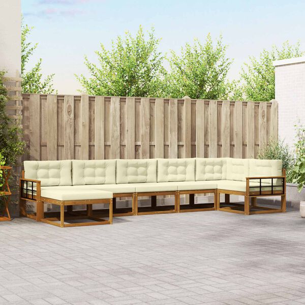 vidaXL &Sigma;&epsilon;&iota;&rho;ά &Kappa;&alpha;&nu;&alpha;&pi;έ &Epsilon;&xi;&omega;&tau;&epsilon;&rho;&iota;&kappa;&omicron;ύ &mu;&epsilon; &mu;&alpha;&xi;&iota;&lambda;ά&rho;&iota; 7 pcs &Phi;&upsilon;&sigma;&iota;&kappa;ό &kappa;&alpha;&iota; &Kappa;&rho;έ&mu;&alpha;