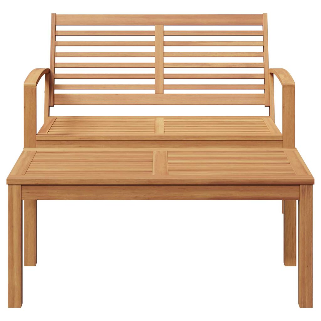 vidaXL Σετ Καναπέ Κήπου 2 pcs Καστανό Μασίφ ξύλο teak