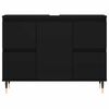 vidaXL Ντουλάπι Μπάνιου Μαύρο 80 x 33 x 60 εκ. από Επεξεργασμένο Ξύλο