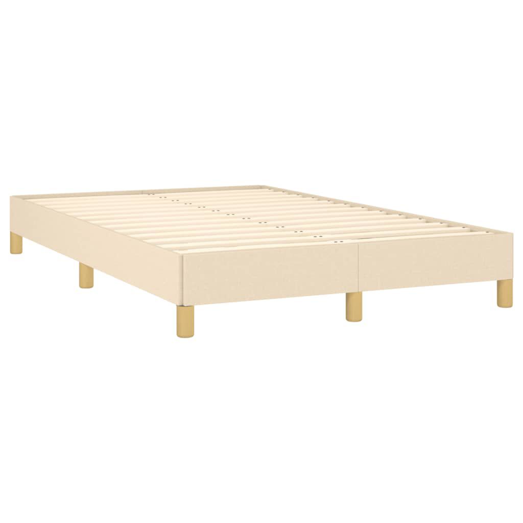 vidaXL Κρεβάτι Boxspring με Στρώμα Κρεμ 120x190 εκ. Υφασμάτινο