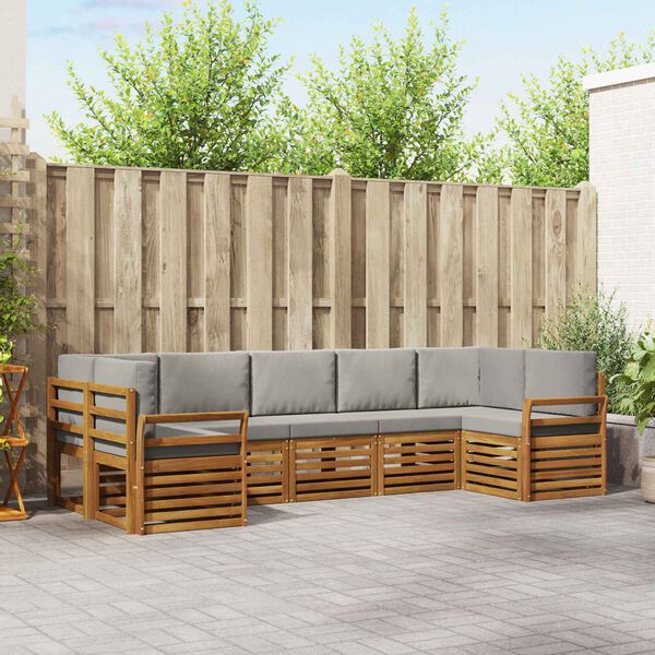 vidaXL &Sigma;&epsilon;&tau; &Kappa;&alpha;&nu;&alpha;&pi;έ 7 pcs &Phi;&upsilon;&sigma;&iota;&kappa;ό &kappa;&alpha;&iota; &Alpha;&nu;&omicron;&iota;&chi;&tau;ό &Gamma;&kappa;&rho;&iota; &Sigma;&tau;&epsilon;&rho;&epsilon;ό &Xi;ύ&lambda;&omicron; &Alpha;&kappa;&alpha;&kappa;ί&alpha;&sigmaf;