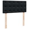 vidaXL Οθωμανικό κρεβάτι με στρώμα & LEDs Μαύρο 100x200cm Velvet