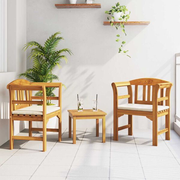 vidaXL &Sigma;&epsilon;&tau; &kappa;&alpha;&nu;&alpha;&pi;έ &kappa;ή&pi;&omicron;&upsilon; &rho;&omicron;&zeta; 3 pcs &Phi;&upsilon;&sigma;&iota;&kappa;ό &Sigma;&tau;&epsilon;&rho;&epsilon;ό &Xi;ύ&lambda;&omicron; &Alpha;&kappa;&alpha;&kappa;ί&alpha;&sigmaf;