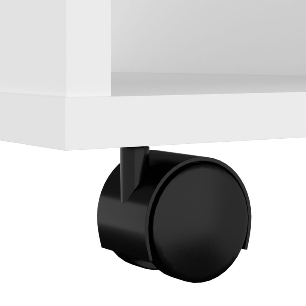 vidaXL Ντουλάπι Τροχήλατο Λευκό 60 x 35 x 75 εκ. από Επεξ. Ξύλο