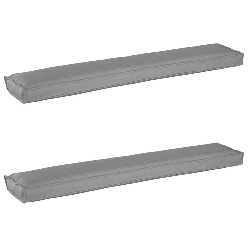 vidaXL Μαξιλάρια Παλέτας 2 τμχ Γκρι 200x40x8 cm