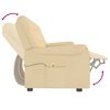 vidaXL Πολυθρόνα Μασάζ Τετραθέσια με Ποτηροθήκη Ανακλινόμενη Κρεμ