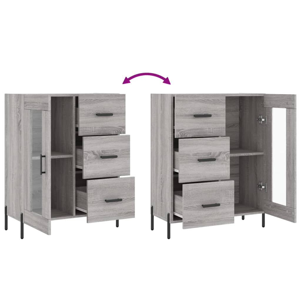 vidaXL Ντουλάπι Γκρι Sonoma 69,5 x 34 x 90 εκ. από Επεξεργασμένο Ξύλο