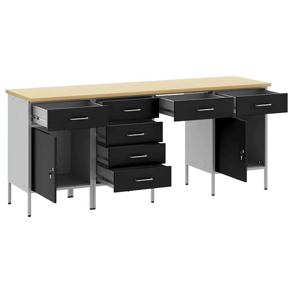 vidaXL &Nu;&tau;&omicron;&upsilon;&lambda;ά&pi;&alpha; &Epsilon;&rho;&gamma;&alpha;&sigma;ί&alpha;&sigmaf; &mu;&epsilon; &sigma;&upsilon;&rho;&tau;ά&rho;&iota; 4 pcs &Mu;&alpha;ύ&rho;&omicron; 200 x 55 x 85 &epsilon;&kappa;