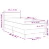 vidaXL Κρεβάτι box spring με στρώμα Σκούρο Καφέ 80 x 200 cm ύφασμα