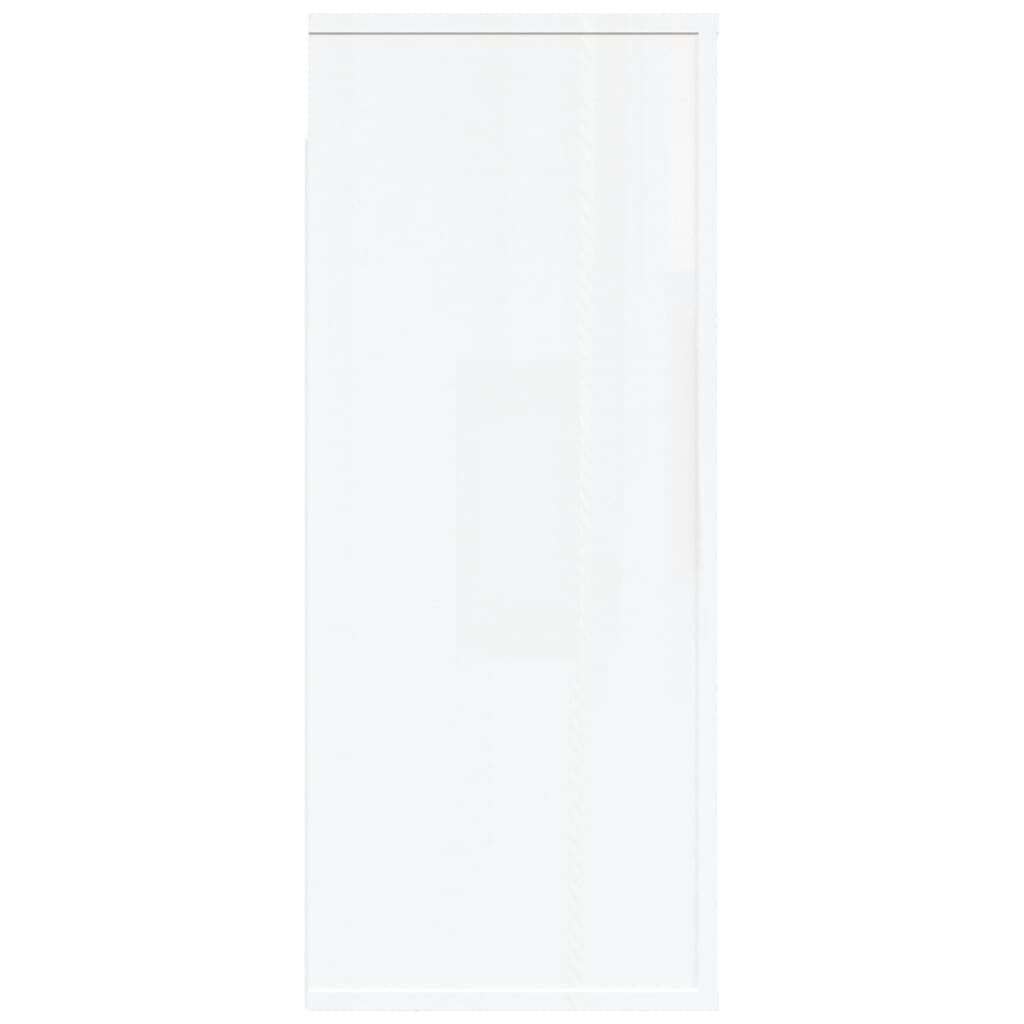 vidaXL Ντουλάπι Τοίχου Γυαλιστερό Λευκό 80x33x80 εκ.Επεξεργασμένο Ξύλο