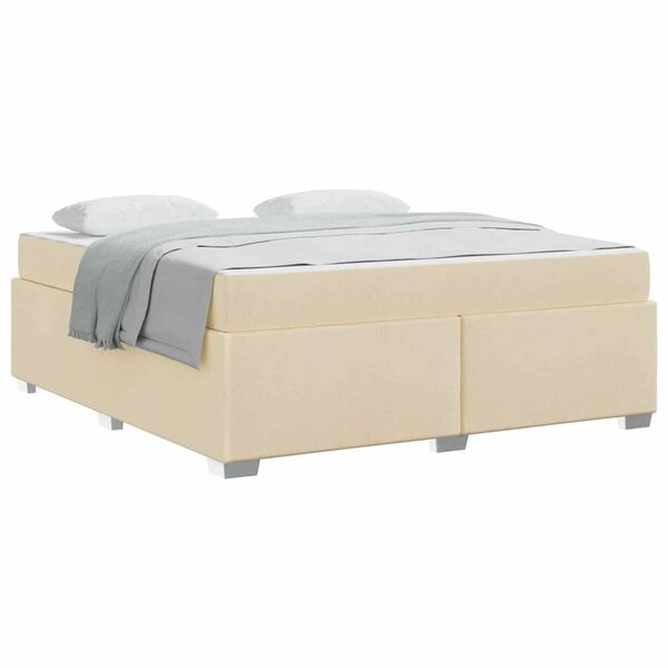 vidaXL Σκελετός Κρεβατιού Άλλο Κρεμ 180 x 200 cm ύφασμα