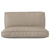 vidaXL Σετ Μαξιλαριών Πάγου 2 pcs Taupe 120 x 80 x 12 cm Ύφασμα Oxford