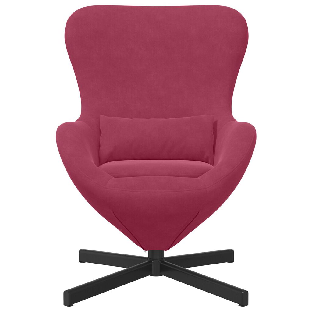 vidaXL Πολυθρόνα Αυγού Wine Red Velvet