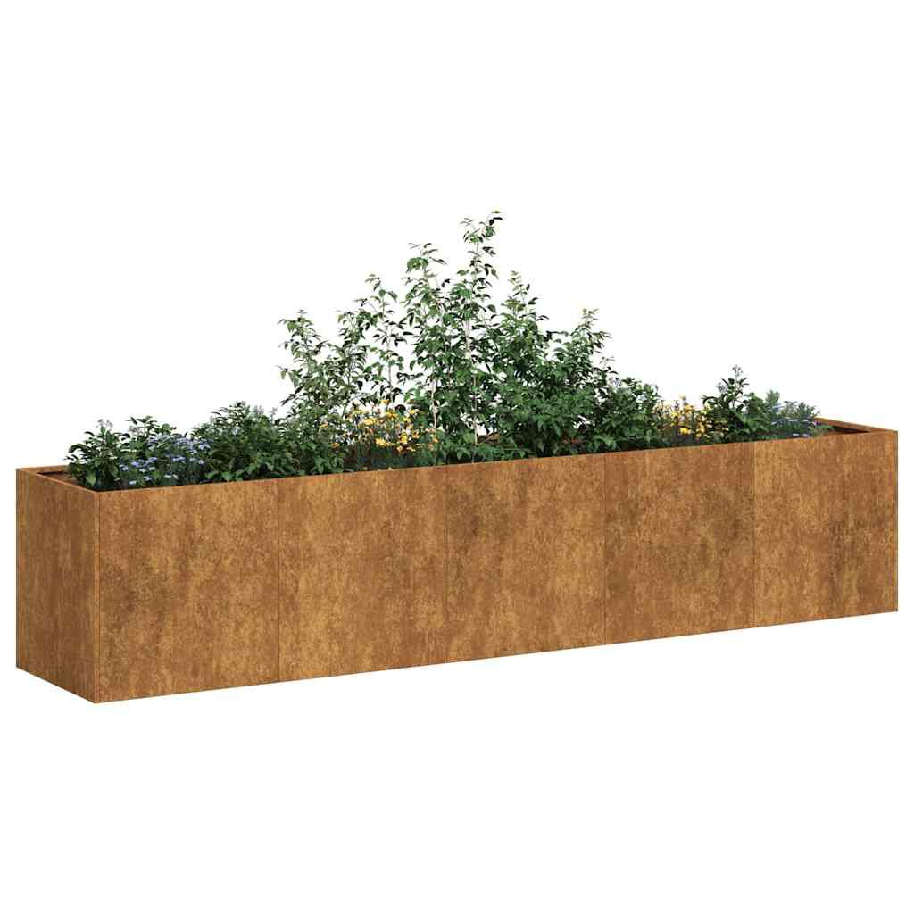 vidaXL Ζαρντινιέρα 200x40x40 εκ. Ατσάλι Σκληρυθέν στον Αέρα