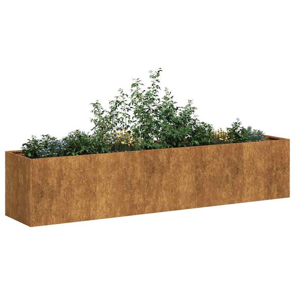 vidaXL Ζαρντινιέρα 200x40x40 εκ. Ατσάλι Σκληρυθέν στον Αέρα