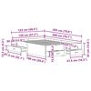 vidaXL Κρεβάτι με Συρτάρια Μαύρη δρυς 120 x 200 cm Επεξεργασμένο ξύλο