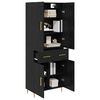 vidaXL Highboard &Mu;&alpha;ύ&rho;&eta; &Omicron;&xi;&upsilon;ά 69,5 x 34 x 180 &epsilon;&kappa;. &Epsilon;&pi;&epsilon;&xi;&epsilon;&rho;&gamma;&alpha;&sigma;&mu;έ&nu;&omicron; &xi;ύ&lambda;&omicron;