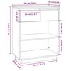 vidaXL Ντουλάπι Κονσόλα Μαύρο 60 x 34 x 75 εκ. από Μασίφ Ξύλο Πεύκου