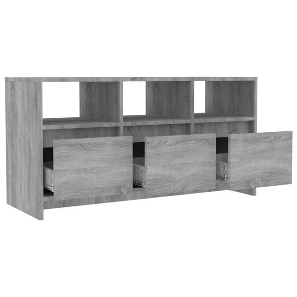 vidaXL Έπιπλο Τηλεόρασης Γκρι Sonoma 102x37,5x52,5 εκ. από Επεξ. Ξύλο