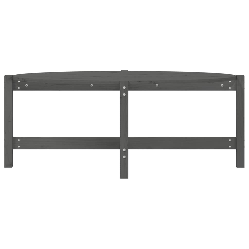 vidaXL Τραπεζάκι Σαλονιού Γκρι 118x63x45 εκ. από Μασίφ Ξύλο Πεύκου