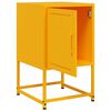 vidaXL Κομοδίνο Μουσταρδί 36x39x60,5 εκ. από Χάλυβα