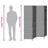 vidaXL Διαχωριστικό Δωματίου Μαύρο 195 x 180 εκ. συνθετικό ρατάν