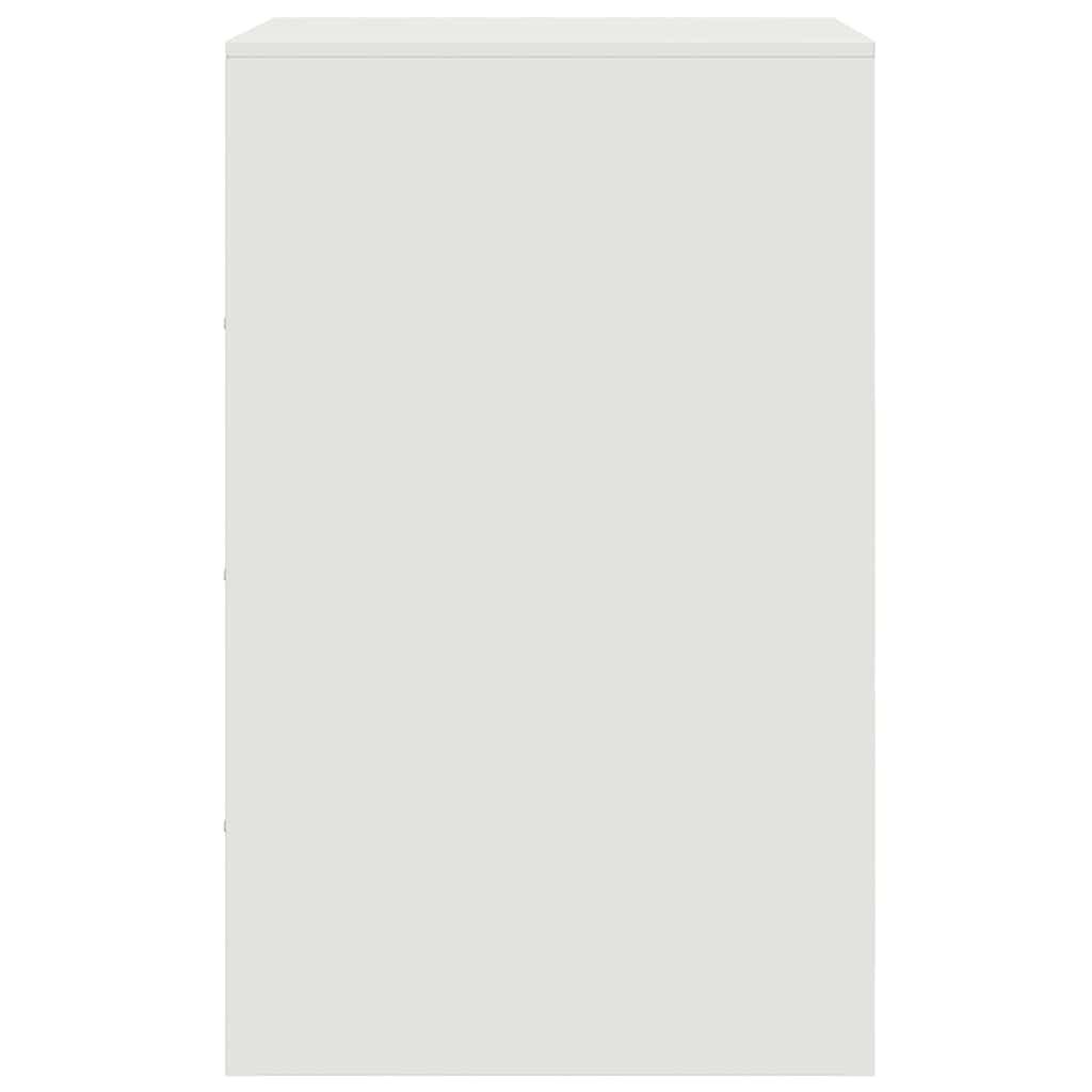 vidaXL Κομοδίνα 2 τεμ. Λευκό 34,5x39x62 εκ. από Χάλυβα