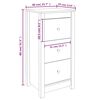 vidaXL Ντουλάπι Λευκό 40x35x80 εκ. από Μασίφ Ξύλο Πεύκου
