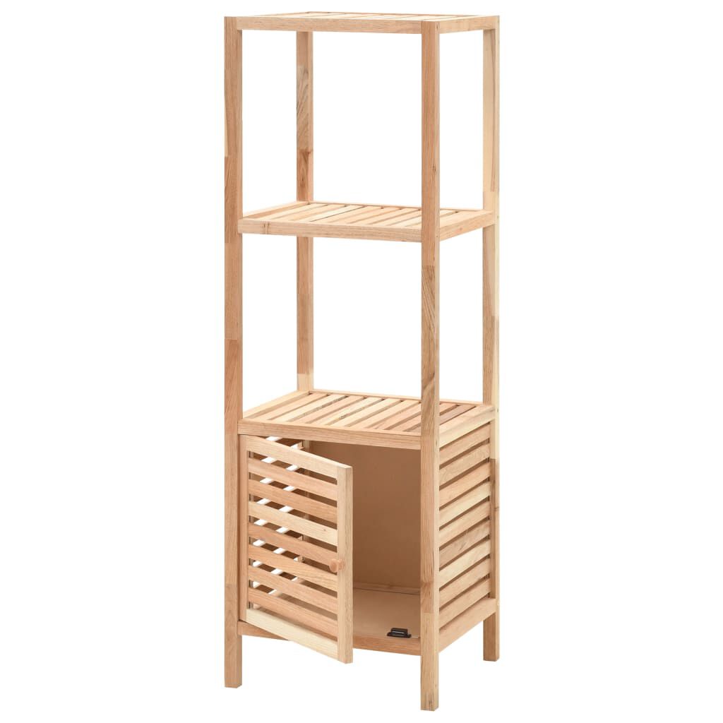vidaXL Ραφιέρα Μπάνιου 39,5x35,5x123 εκ. από Μασίφ Ξύλο Καρυδιάς