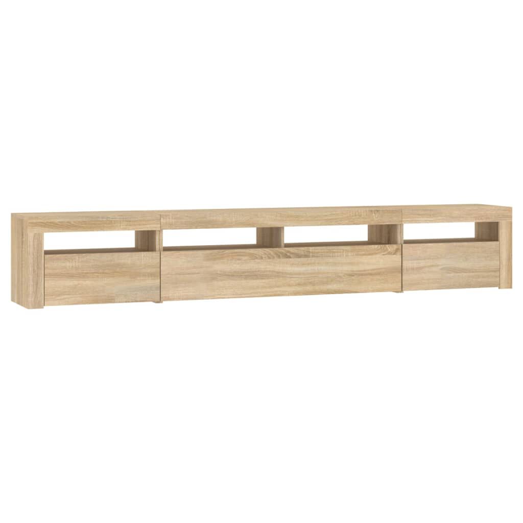 vidaXL Έπιπλο Τηλεόρασης με LED Sonoma Δρυς 240 x 35 x 40 εκ.