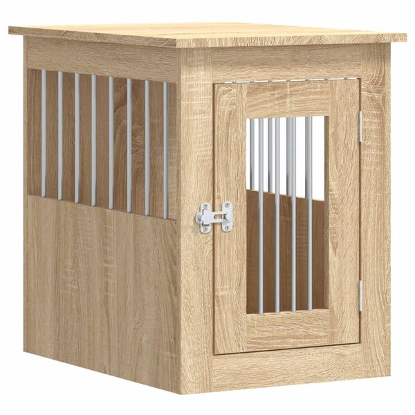 vidaXL Κλουβί Σκύλου Sonoma Δρυς 45 x 62 x 59 εκ. Επεξεργ. Ξύλο