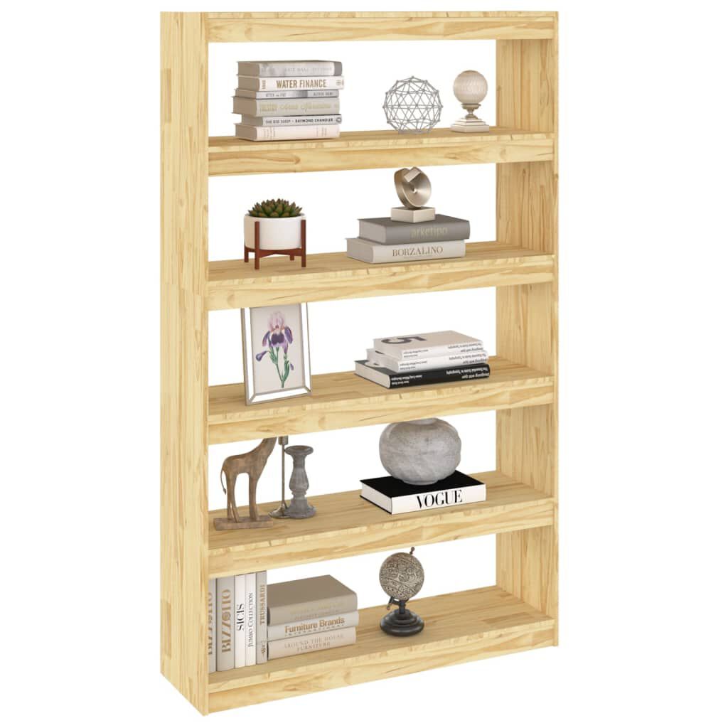 vidaXL Βιβλιοθήκη/Διαχωριστικό Χώρου 100x30x167,5εκ. Μασίφ Ξύλο Πεύκου