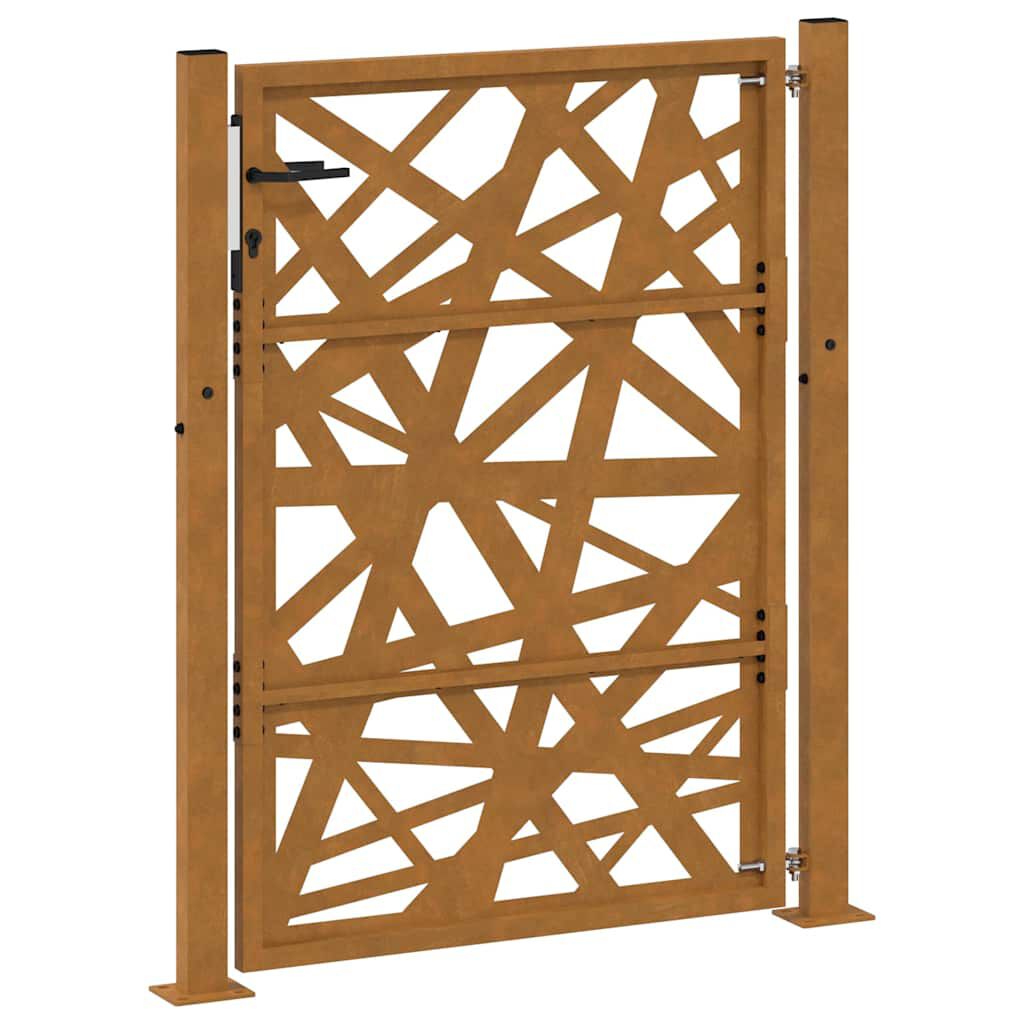 vidaXL Πύλη κήπου 105x130 cm από χάλυβα καιρικές συνθήκες Light Design