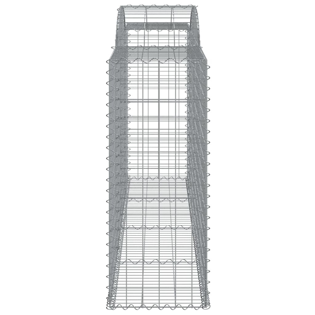 vidaXL Συρματοκιβώτια Τοξωτά 7 τεμ. 300x50x120/140 εκ. Γαλβαν. Ατσάλι