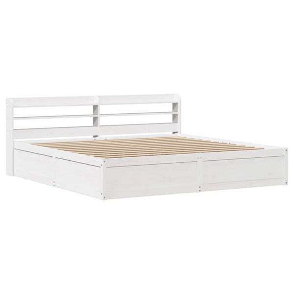 vidaXL Πλαίσιο Κρεβατιού με Κεφαλάρι 180x200 εκ. από Μασίφ Ξύλο Πεύκου