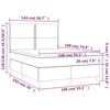 vidaXL Κρεβάτι Boxspring Στρώμα&LED Καπουτσίνο 140x190 εκ. Συνθ. Δέρμα