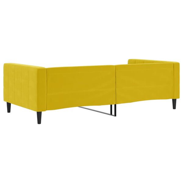 vidaXL Καναπές Κρεβάτι Κίτρινος 100 x 200 εκ. Βελούδινος