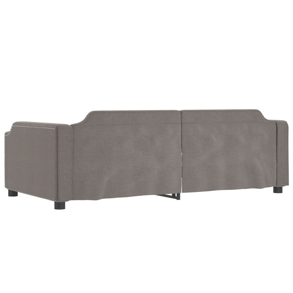 vidaXL Καναπές Κρεβάτι Συρόμενος Taupe 100x200εκ. Υφασμάτινος Συρτάρια