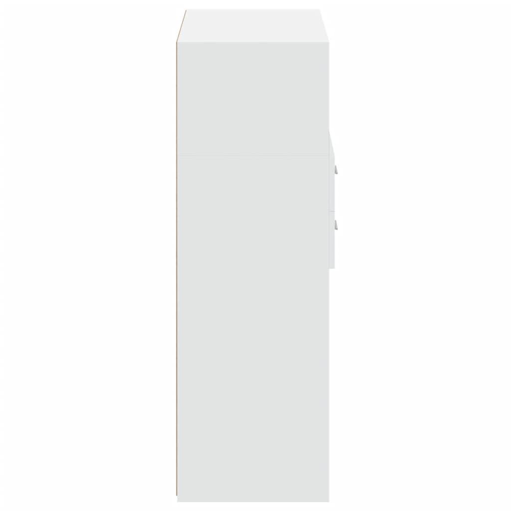 vidaXL Ντουλάπι Λευκό 80x42,5x124 εκ. από Επεξεργασμένο Ξύλο