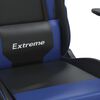 vidaXL Καρέκλα Gaming Μασάζ Υποπόδιο Μαύρο/μπλε από Συνθετικό Δέρμα