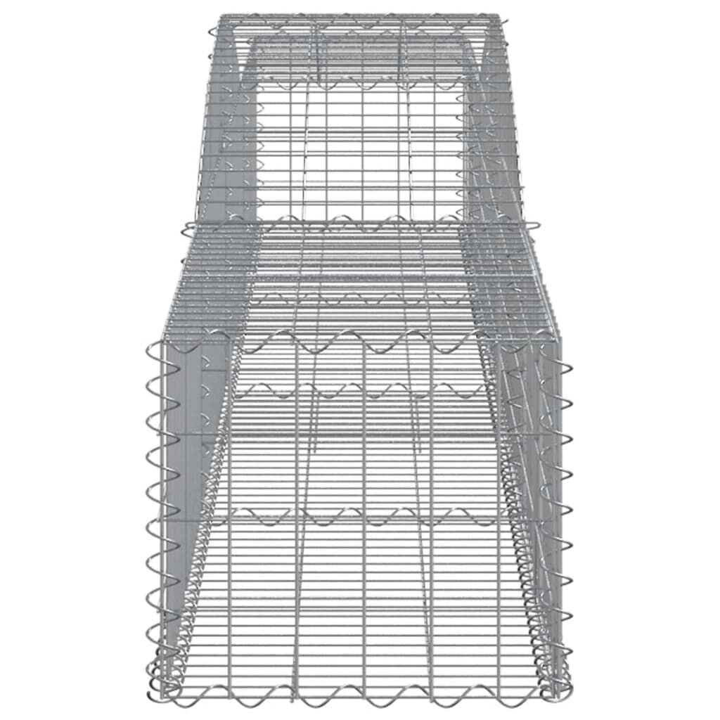 vidaXL Συρματοκιβώτια Τοξωτά 8 τεμ. 400x50x40/60 εκ. Γαλβαν. Ατσάλι