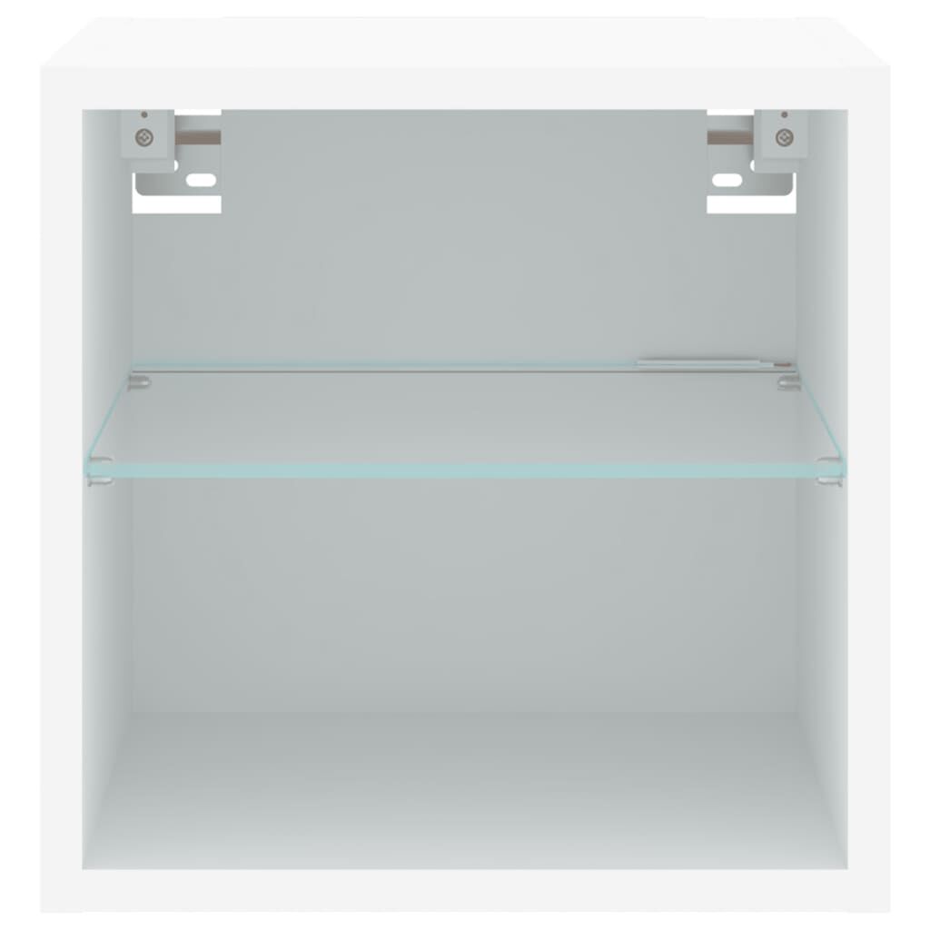 vidaXL Έπιπλο Τοίχου Τηλεόρασης με LED Λευκό 30 x 28,5 x 30 εκ.