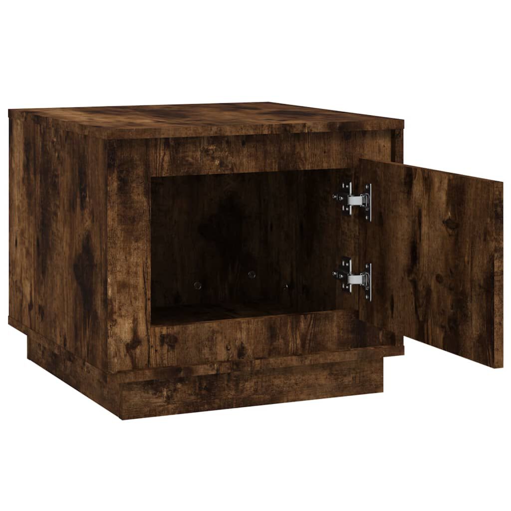 vidaXL Τραπεζάκι Σαλονιού Καπνιστή Δρυς 51x50x44 εκ. Επεξεργασμ. Ξύλο