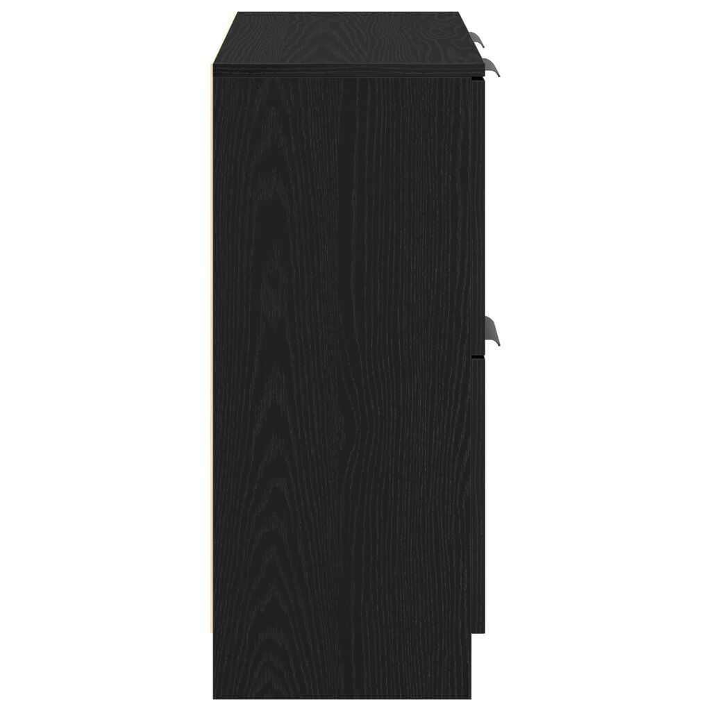 vidaXL Μαύρος Δρυς Μπουφές - 60 x 30 x 70 εκ. - Κατασκευασμένος από Επεξεργασμένο Ξύλο