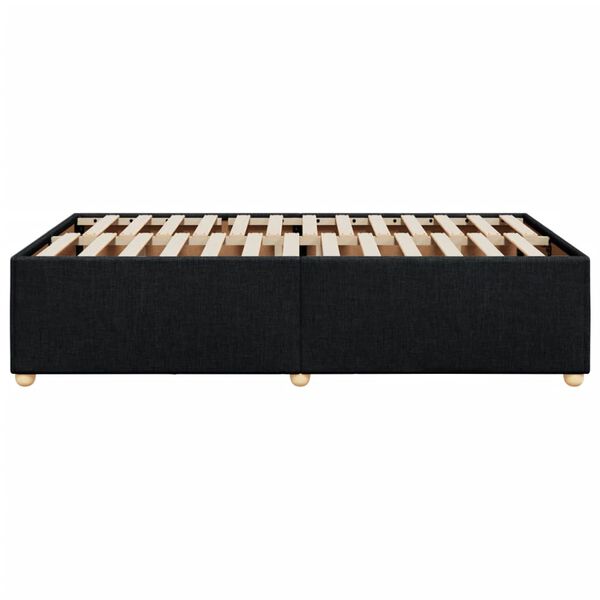 vidaXL Πλαίσιο Κρεβατιού χωρίς στρώμα Μαύρο 120x190 εκ. Υφασμάτινο